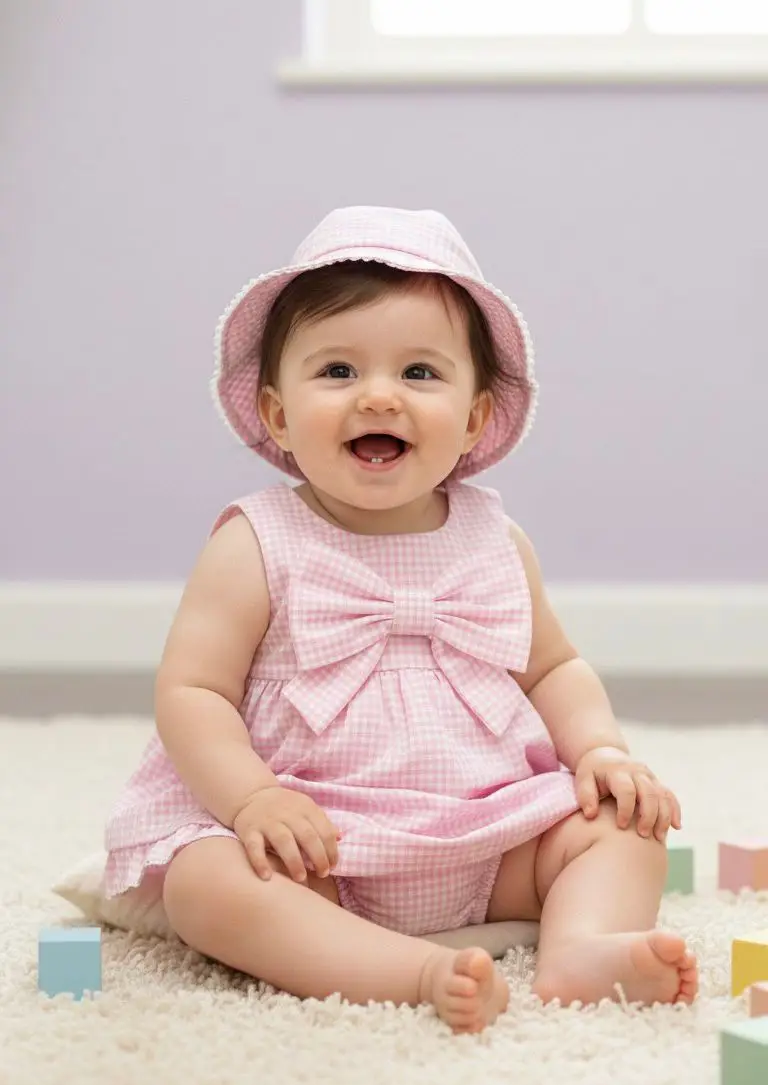 CONJ. ROMPER E CHAPEU XADREZ 1076.390.1261179P